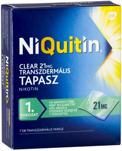 NIQUITIN CLEAR 14 mg transzdermális tapasz betegtájékoztató