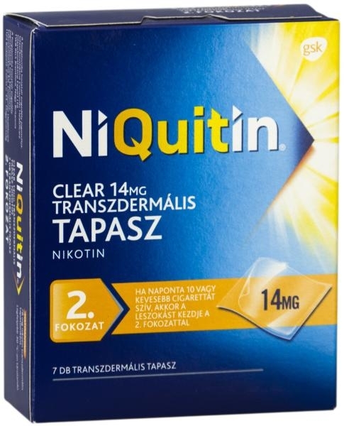 NIQUITIN CLEAR 21 mg transzdermális tapasz - Gyógyszerkereső - Hánikecipo-webshop.hu