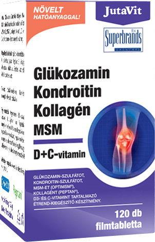 JutaVit Glükozamin + Kondroitin + Kollagén + MSM + D+C filmtabletta 60 db
