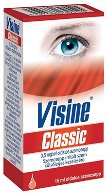 Visine Classic 0,5 mg/ml oldatos szemcsepp (15ml) - Szemszárazság, műkönny